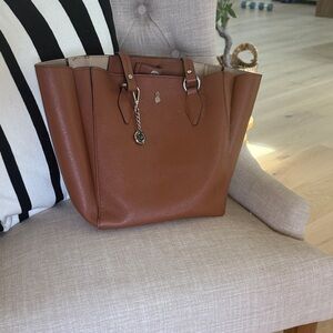 Women's Brown vegan Leather Tote Bag - Classic Everyday Handbag